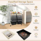 Happygrill 12-Drawer Rolling Storage Cart, Utility Cart - Image 5