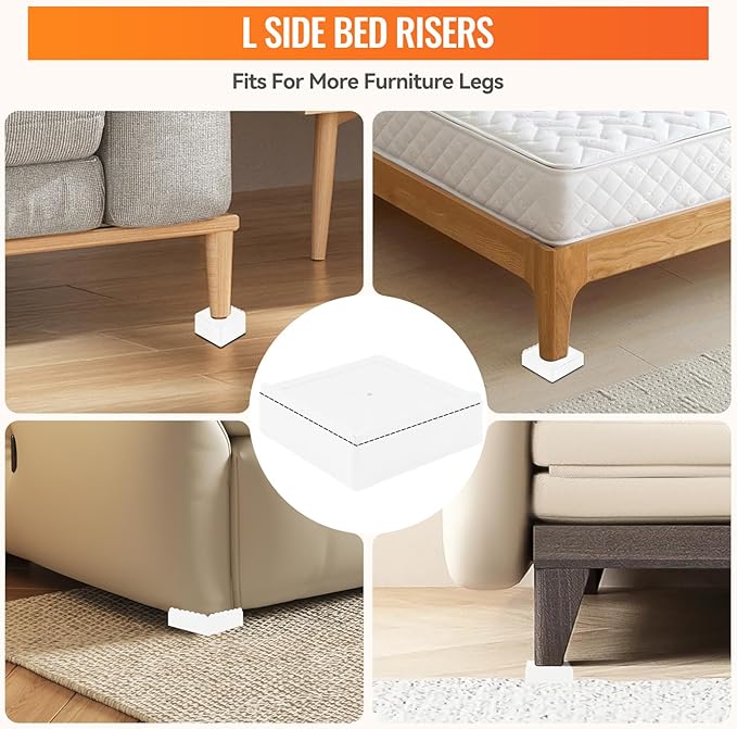shouwuhho Furniture Risers, 4 Pack Bed Risers - Image 4