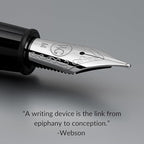 Webson Gill ‘The Raider’ Silver Luxury Executive Fountain Pen, Polished Lacquer - Image 4