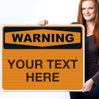 Custom Warning Sign, OSHA Sign, 24x30 Inches, 3M EGP Reflective .080 Aluminum - Image 2