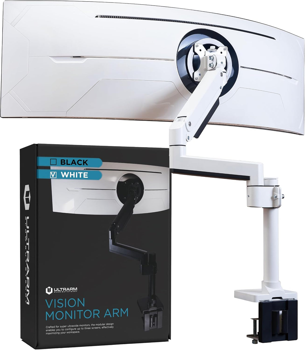 ULTRARM Heavy Duty Monitor Arm for Ultrawide Monitors up to 57" and 44 lbs