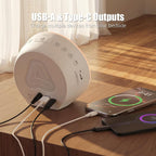 alarm clock sound machine sleeping, sunrise digital alarm, front angle view