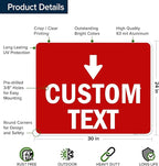 Custom Arrow, Custom Directional Sign, Down Arrow, 24x30 Inches, Rust Free .063 - Image 6