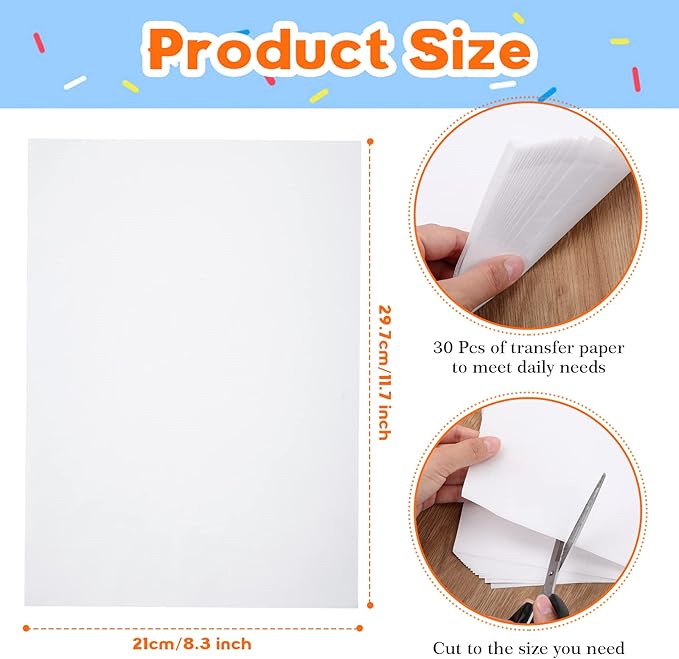 Outus 30 Pack Carbon Papers for Tracing, Graphite Carbon Copy Tracing Paper for - Image 2