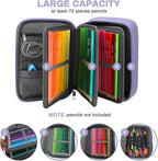 Number-one Large Capacity Pencil Case, 72 Slots Colored Pencil Pouch Bag - Image 3