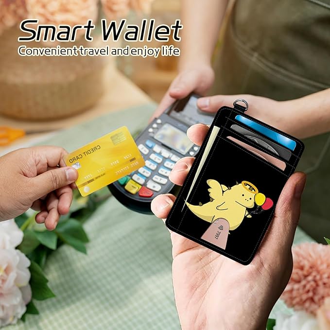 BWEGRHE Small Travel Wallets, Dinosaur Slim Minimalist Front Pocket Wallet - Image 4