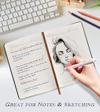 Biuwory Lined Journal Notebook for Women Men, 256 Pages A5 Hardcover Leather - Image 4