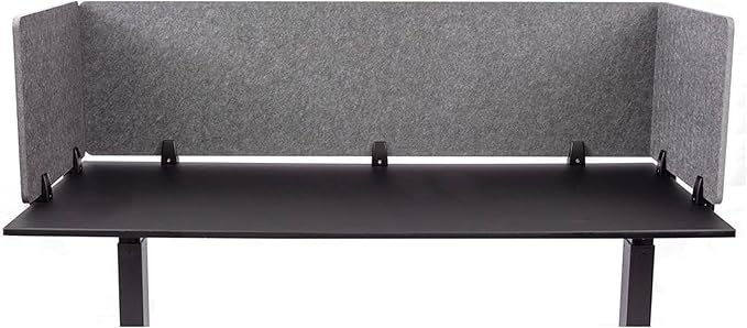 Stand Up Desk Store ReFocus Raw Clamp-On Acoustic Desk Divider Mounted Privacy - Image 3