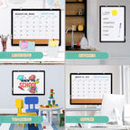Monthly Calendar Whiteboard Dry Erase Cork Board Combination - Image 5