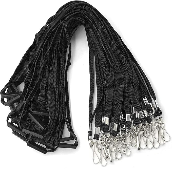 Lanyards Safety Black Lanyards Neck Flat Premium Breakaway Badge Lanyard by BirdFiy