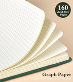PAIBAS Graph Notebook for Women Men, 160 Pages Grid Paper, Graphing Notebooks - Image 4