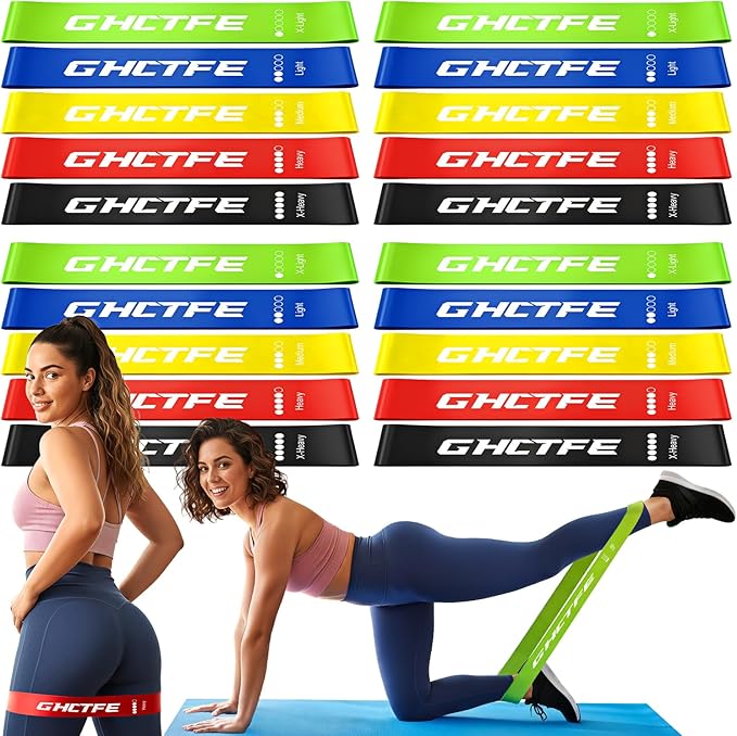 GHCTFE 20PCS Resistance Bands Bulk Set by GHCTFE%E2%80%94SportsWithoutBounds