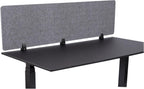 Stand Up Desk Store ReFocus Raw Clamp-On Acoustic Desk Divider Mounted Privacy