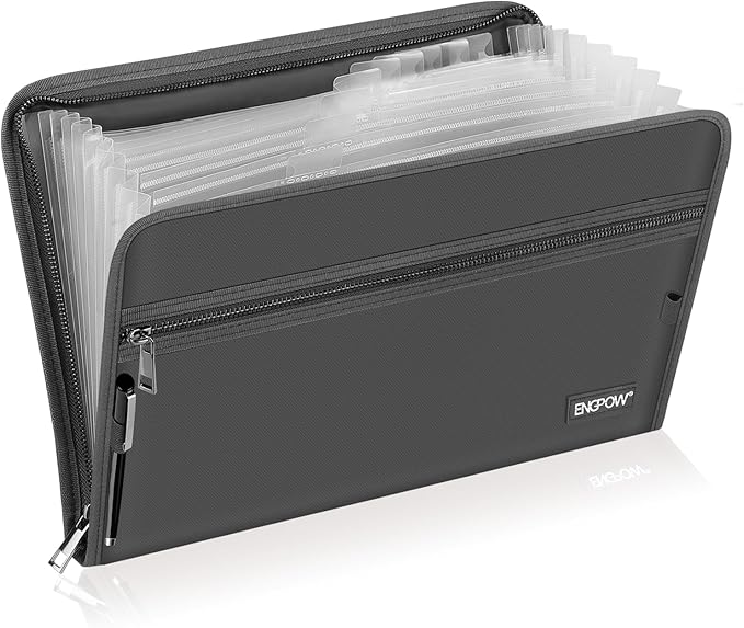 ENGPOW Accordion File Organizer, Fireproof 13 Pockets Expanding File Folder by ENGPOW
