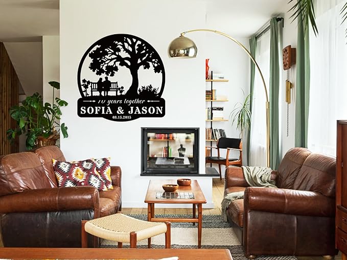efcustomgifts Personalized Infinity Heart Steel Wall Decor - Image 4