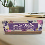 Artblox Personalized Office Desk Name Plate and Business Card Holder | Clear - Image 8