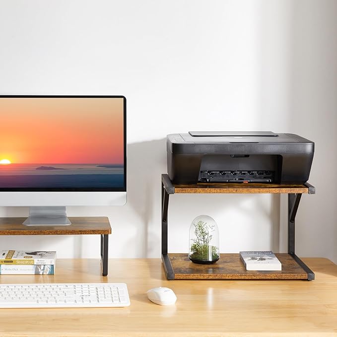 IBUYKE 2-Tier Desktop Printer Stand Holder, Book Shelf Printer Shelf - Image 4