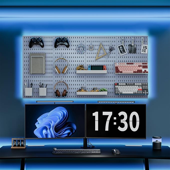 MULSAME Pegboard Combination Kit, 25.2" x 50.4" Wall Mounted Storage Set - Image 2