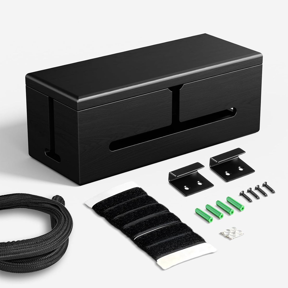 HomeBliss Large Cable Management Box-Stylish Wire Organizer, Wire Concealer and