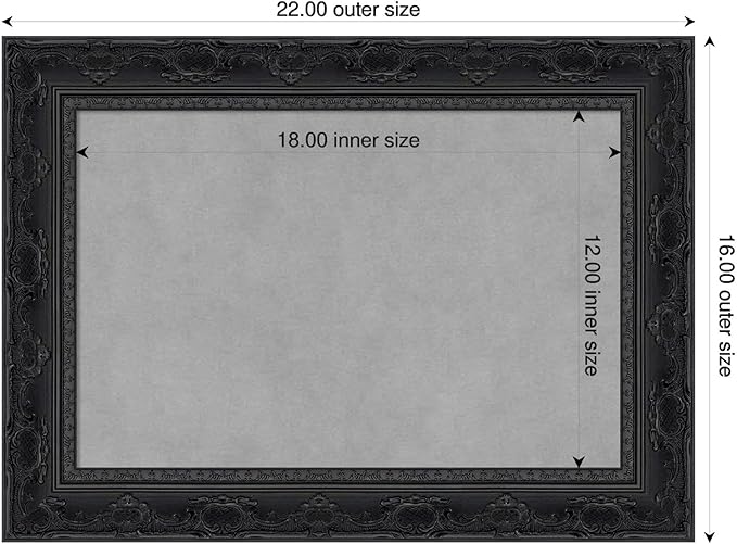 Amanti Art Black Framed Magnetic Board 16x22 Small Vision Board - Image 2