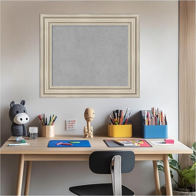 Amanti Art Silver Framed Magnetic Board 22x26 Small Vision Board - Image 5