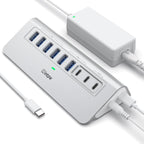 Powered USB Hub 10Gbps, intpw 9-Port USB 3.2 Hub, USB C Hub