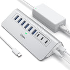 Powered USB Hub 10Gbps, intpw 9-Port USB 3.2 Hub, USB C Hub by intpw