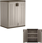 suncast 9 cu ft base storage cabinet, lockable, main product view