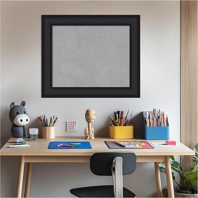 Amanti Art Black Framed Magnetic Board 21x25 Small Vision Board - Image 5