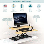 VERSADESK Electric Standing Desk Converter, 36 Inch PowerPro™ Height Adjustable - Image 2