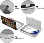 haigof Bookshelf Plant Business Card Holder Business Card Case Metal Business - Image 4