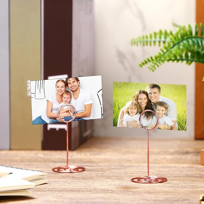TecUnite 24 Pieces 3.35 Inch Table Number Holder Place Card Photo Holder - Image 4