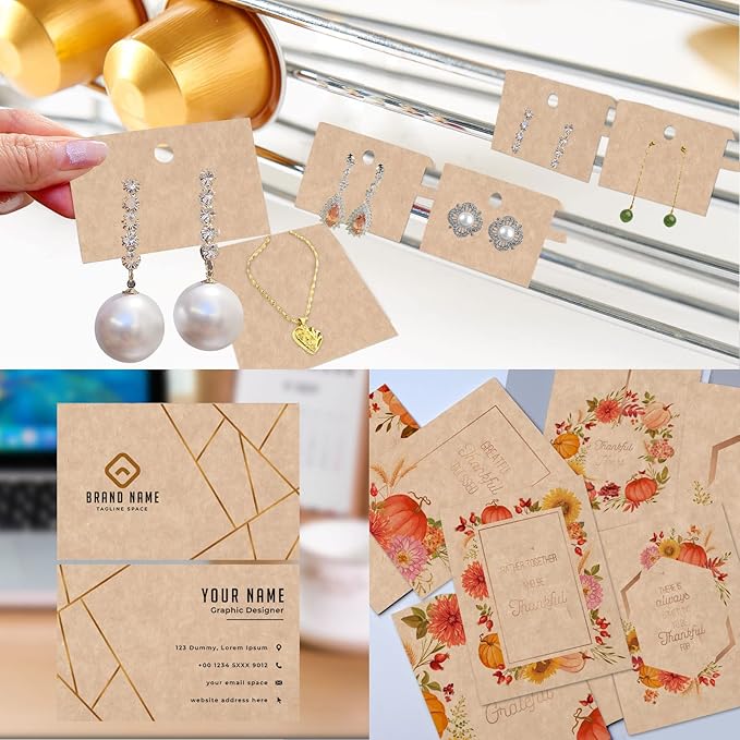 100 Sheets Parchment Cardstock 8.5 x 11 Textured Printer Paper, Goefun 90lb Tan - Image 5