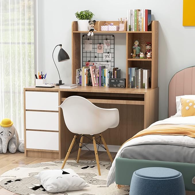 Tangkula Desktop Bookshelf, Countertop Storage Hutch - Image 4