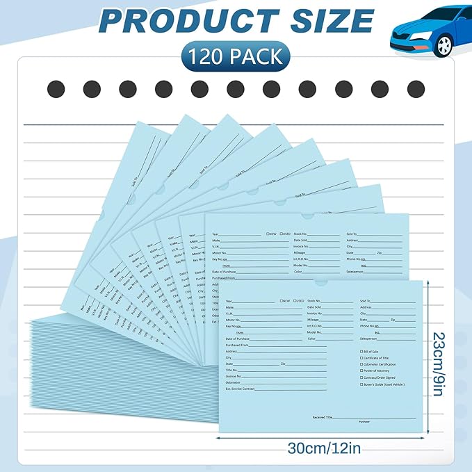 120 Pcs 9 x 12 In Vehicle Dealer Jackets - Image 3