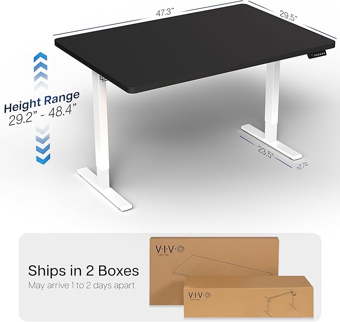 VIVO Electric 48 x 30 in Standing Desk, Memory Height Adjustment, 1B Series - Image 3