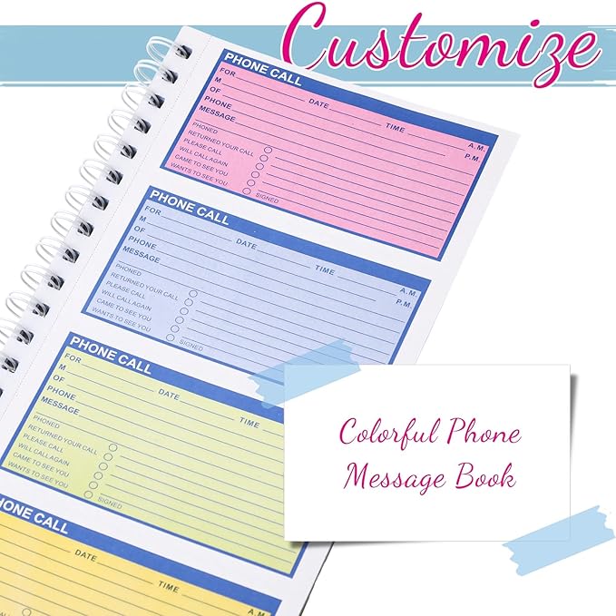 Sinmoe 1 Pcs Spiral Bound Phone Message Book - Image 3