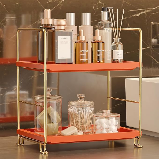 FSyueyun 2-Tier Bathroom Countertop Organizer, Bathroom Organizers and Storage by FSyueyun