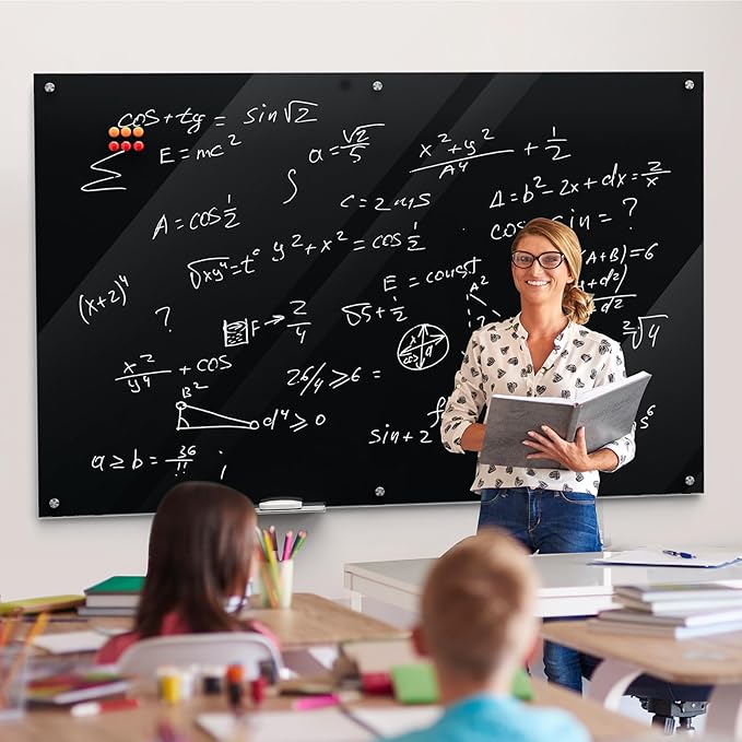 MaxGear Glass Whiteboard Wall Mounted, Frameless Magnetic Dry Erase Board - Image 9