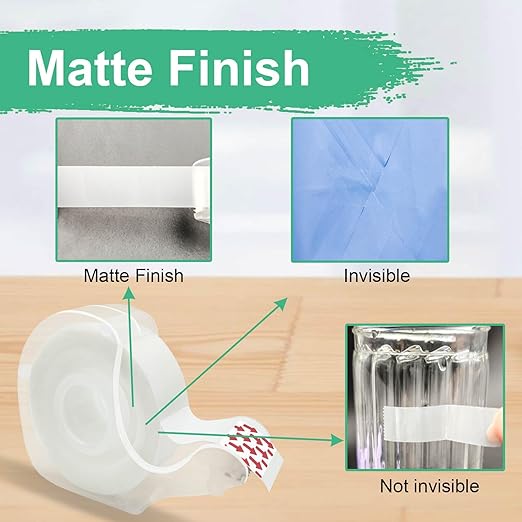 BeataTap Tape Bulk, Matte Finish, 3/4 in x 650 in, Transparent Tape, 12 Rolls - Image 2