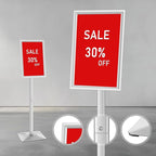 DISPLAYSWORKER Adjustable Heavy Duty Pedestal Sign holder floor Stand, sign - Image 5