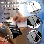 Extra Large Binder Clips 2.4 Inch, Large Binder Clips Big Paper Clips Clamps - Image 2