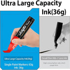 MEHVOR Acrylic Paint Markers, 5 Vibrant Colors Poster Markers Jumbo 15mm Wide - Image 6