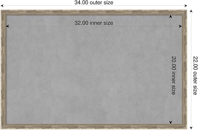 Amanti Art Silver Framed Magnetic Board 22x34 Large Vision Board - Image 2