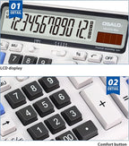 Desktop Calculator, Extra Large LCD Display Computer Button 12 Digits - Image 6