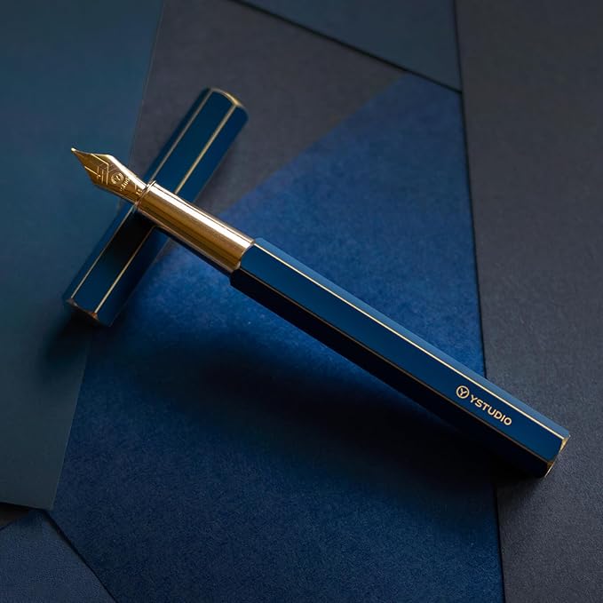 YSTUDIO Stunning Classic Revolve Fountain Pen, Schmidt Gilded Nib, Best Pen - Image 8