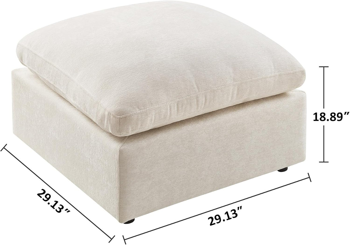 VANOMi Upholstered Square Modular Ottoman for Modular Sectional Sofa, Ottoman...