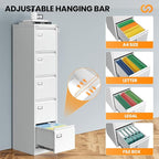 AFAIF 5 Drawer File Cabinet - Image 5