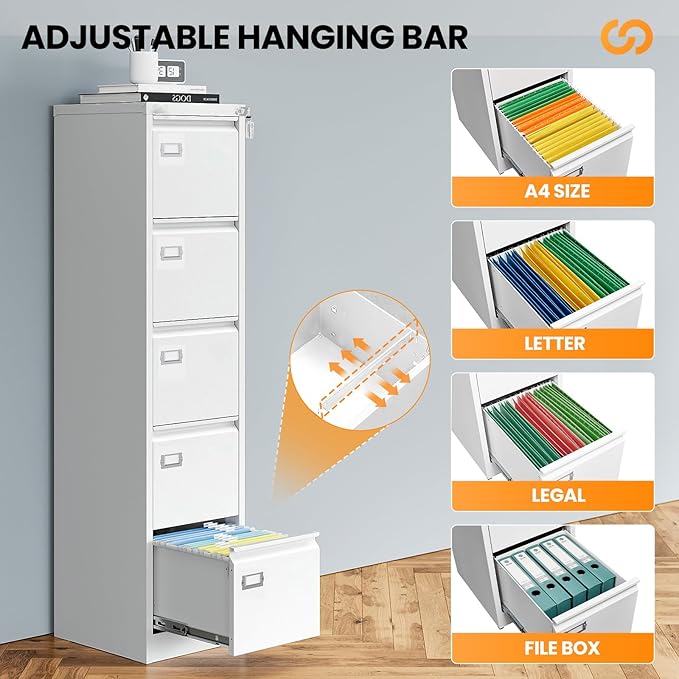 AFAIF 5 Drawer File Cabinet - Image 5