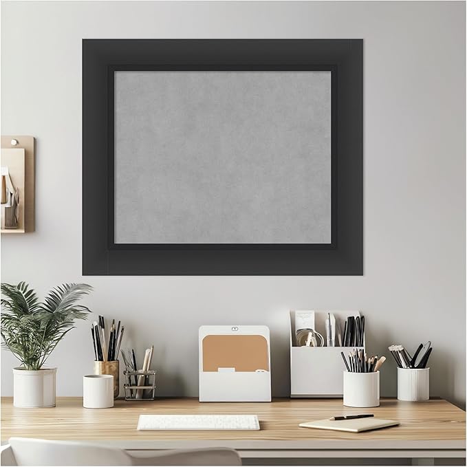 Amanti Art Black Framed Magnetic Board 21x25 Small Vision Board - Image 6